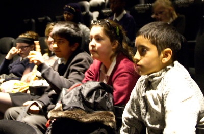 A group of children in a cinema