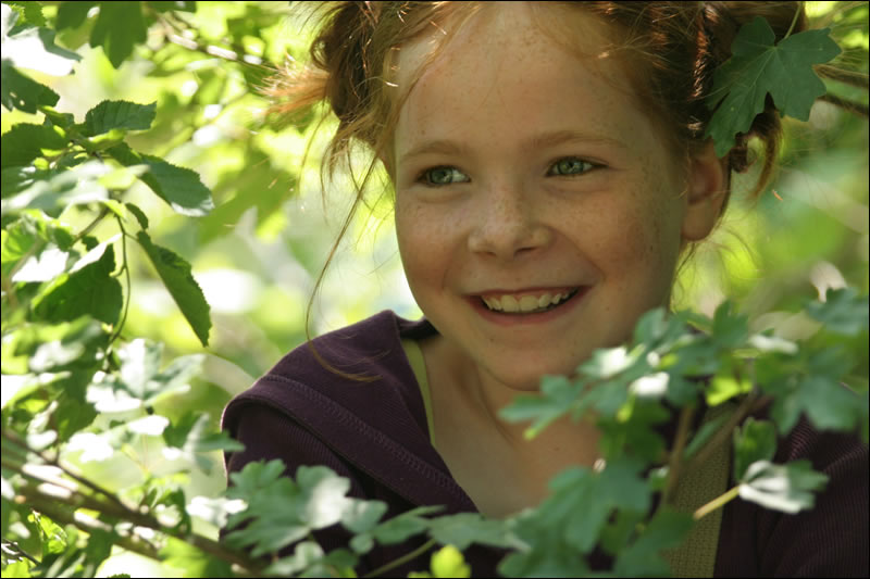 Still from the film, showing a close up of the child