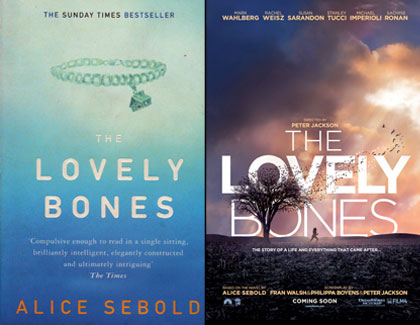 Book cover and poster for The Lovely Bones