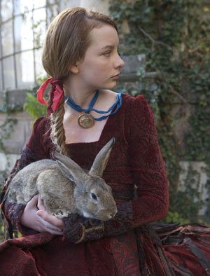 Maria Merryweather holding Serena the hare
